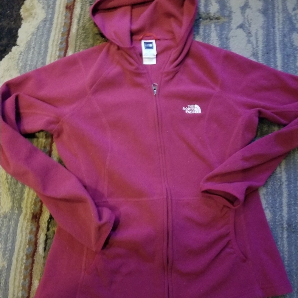 North face hooded zip up jacket size large